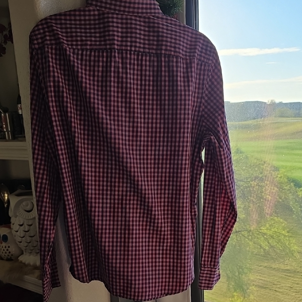 UNTUCKit Men's Pink Navy Checkered Shirt Large Slim * - Picture 5 of 11